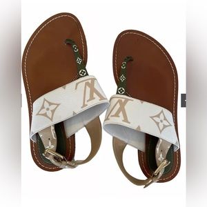 Louis Vuitton - Monogram Starboard Flat Thong Sandal Size 40
